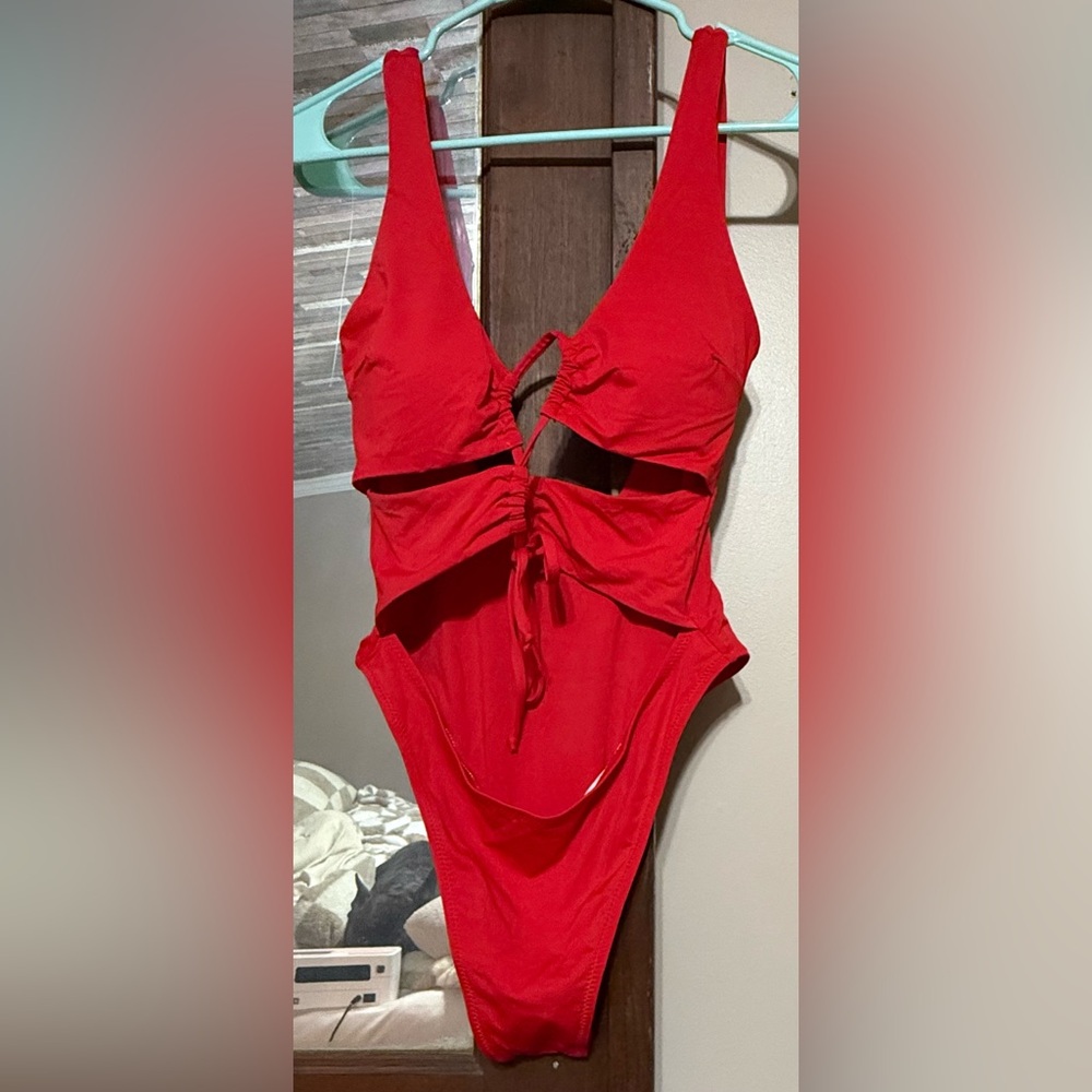 NWOT red one-piece swim suit